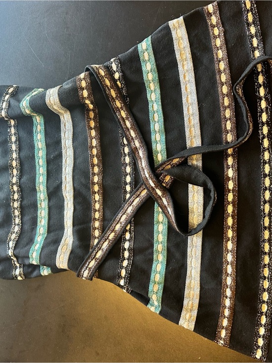 Missoni Dresses & Skirts - Missoni Black dress with Teal and Gold Embroidered Straps